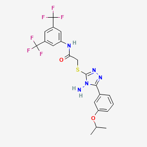 molecular formula C21H19F6N5O2S B12141560 C21H19F6N5O2S 