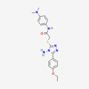 2-{[4-amino-5-(4-ethoxyphenyl)-4H-1,2,4-triazol-3-yl]sulfanyl}-N-[4-(dimethylamino)phenyl]acetamide