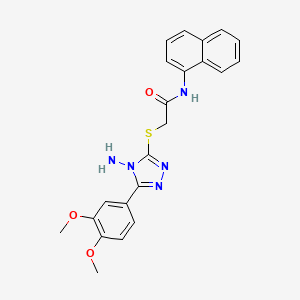 2-[4-amino-5-(3,4-dimethoxyphenyl)(1,2,4-triazol-3-ylthio)]-N-naphthylacetamid e