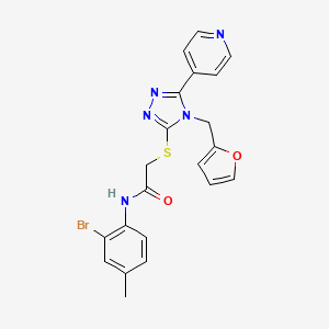 N-(2-bromo-4-methylphenyl)-2-{[4-(furan-2-ylmethyl)-5-(pyridin-4-yl)-4H-1,2,4-triazol-3-yl]sulfanyl}acetamide