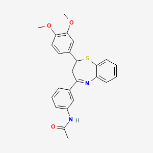 N-{3-[2-(3,4-dimethoxyphenyl)-2,3-dihydro-1,5-benzothiazepin-4-yl]phenyl}acetamide