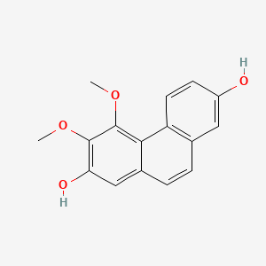 molecular formula C16H14O4 B1214167 2,7-Phenanthrenediol, 3,4-dimethoxy- CAS No. 86630-46-8