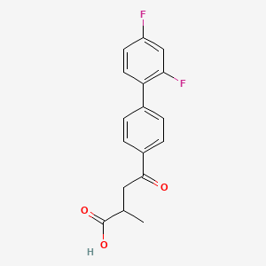 molecular formula C17H14F2O3 B1214168 Flobufen CAS No. 104941-35-7