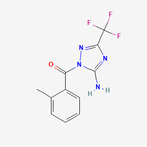 [5-amino-3-(trifluoromethyl)-1H-1,2,4-triazol-1-yl](2-methylphenyl)methanone