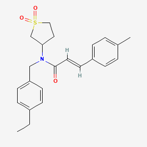 (2E)-N-(1,1-dioxidotetrahydrothiophen-3-yl)-N-(4-ethylbenzyl)-3-(4-methylphenyl)prop-2-enamide