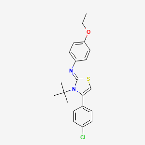 molecular formula C21H23ClN2OS B12141809 N-[(2Z)-3-tert-butyl-4-(4-chlorophenyl)-1,3-thiazol-2(3H)-ylidene]-4-ethoxyaniline 