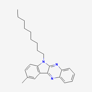 molecular formula C24H29N3 B12141876 2-Methyl-5-nonylindolo[2,3-b]quinoxaline 