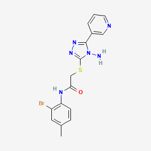 2-(4-amino-5-(3-pyridyl)(1,2,4-triazol-3-ylthio))-N-(2-bromo-4-methylphenyl)ac etamide