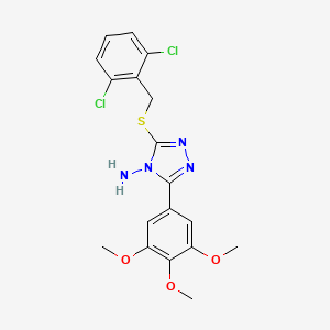 3-[(2,6-dichlorobenzyl)sulfanyl]-5-(3,4,5-trimethoxyphenyl)-4H-1,2,4-triazol-4-amine