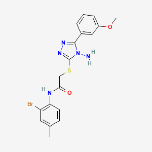 2-[4-amino-5-(3-methoxyphenyl)(1,2,4-triazol-3-ylthio)]-N-(2-bromo-4-methylphe nyl)acetamide