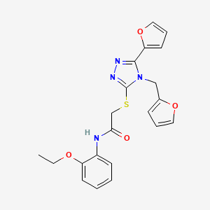 N-(2-ethoxyphenyl)-2-{[5-(furan-2-yl)-4-(furan-2-ylmethyl)-4H-1,2,4-triazol-3-yl]sulfanyl}acetamide