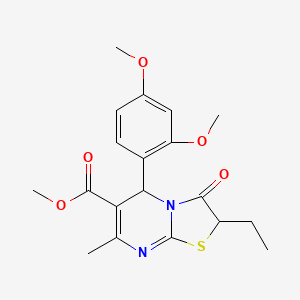 methyl 5-(2,4-dimethoxyphenyl)-2-ethyl-7-methyl-3-oxo-2,3-dihydro-5H-[1,3]thiazolo[3,2-a]pyrimidine-6-carboxylate