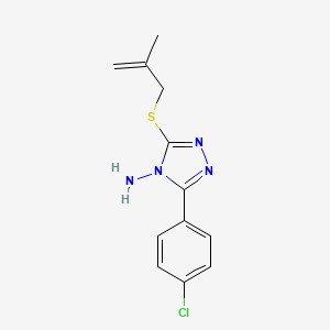 5-(4-Chlorophenyl)-3-(2-methylprop-2-enylthio)-1,2,4-triazole-4-ylamine