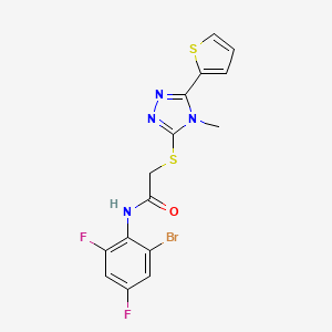 N-(2-bromo-4,6-difluorophenyl)-2-{[4-methyl-5-(thiophen-2-yl)-4H-1,2,4-triazol-3-yl]sulfanyl}acetamide