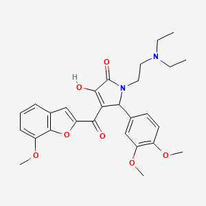 1-[2-(Diethylamino)ethyl]-5-(3,4-dimethoxyphenyl)-3-hydroxy-4-[(7-methoxybenzo [d]furan-2-yl)carbonyl]-3-pyrrolin-2-one