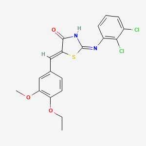 (2Z,5Z)-2-[(2,3-dichlorophenyl)imino]-5-(4-ethoxy-3-methoxybenzylidene)-1,3-thiazolidin-4-one