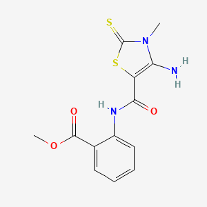 Methyl 2-[(4-amino-3-methyl-2-sulfanylidene-1,3-thiazole-5-carbonyl)amino]benzoate