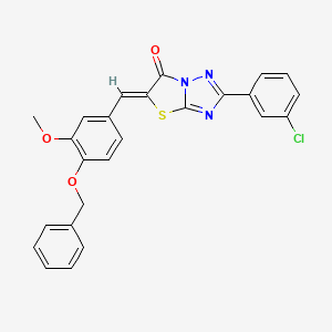 (5Z)-5-[4-(benzyloxy)-3-methoxybenzylidene]-2-(3-chlorophenyl)[1,3]thiazolo[3,2-b][1,2,4]triazol-6(5H)-one