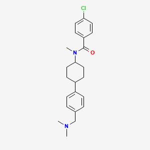 molecular formula C23H29ClN2O B1214221 4-chloro-N-methyl-N-[(1r,4r)-4-{4-[(dimethylamino)methyl]phenyl}cyclohexyl]benzamide 
