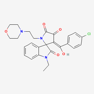 3'-[(4-chlorophenyl)carbonyl]-1-ethyl-4'-hydroxy-1'-[2-(morpholin-4-yl)ethyl]spiro[indole-3,2'-pyrrole]-2,5'(1H,1'H)-dione