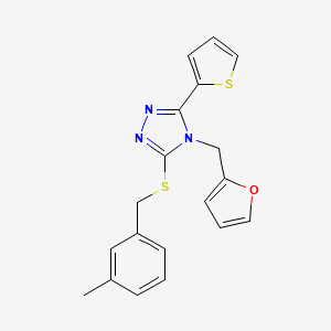 4-(2-Furylmethyl)-3-[(3-methylphenyl)methylthio]-5-(2-thienyl)-1,2,4-triazole