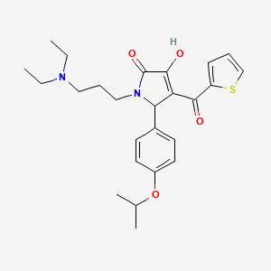 1-[3-(diethylamino)propyl]-3-hydroxy-5-[4-(propan-2-yloxy)phenyl]-4-(thiophen-2-ylcarbonyl)-1,5-dihydro-2H-pyrrol-2-one