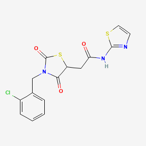 2-[3-(2-Chloro-benzyl)-2,4-dioxo-thiazolidin-5-yl]-N-thiazol-2-yl-acetamide