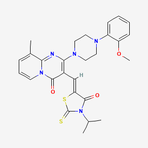 2-[4-(2-methoxyphenyl)piperazin-1-yl]-9-methyl-3-{(Z)-[4-oxo-3-(propan-2-yl)-2-thioxo-1,3-thiazolidin-5-ylidene]methyl}-4H-pyrido[1,2-a]pyrimidin-4-one