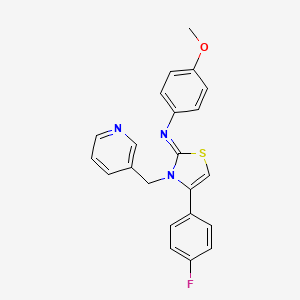 N-[(2Z)-4-(4-fluorophenyl)-3-(pyridin-3-ylmethyl)-1,3-thiazol-2(3H)-ylidene]-4-methoxyaniline