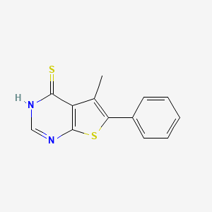 molecular formula C13H10N2S2 B1214234 5-methyl-6-phenyl-3H-thieno[2,3-d]pyrimidine-4-thione 