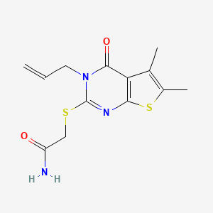 Acetamide, 2-[[3,4-dihydro-5,6-dimethyl-4-oxo-3-(2-propen-1-yl)thieno[2,3-d]pyrimidin-2-yl]thio]-