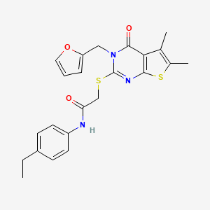 N-(4-ethylphenyl)-2-{[3-(furan-2-ylmethyl)-5,6-dimethyl-4-oxo-3,4-dihydrothieno[2,3-d]pyrimidin-2-yl]sulfanyl}acetamide