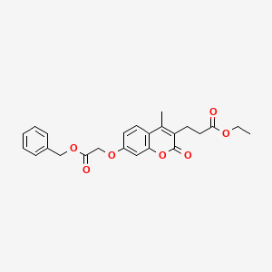 ethyl 3-{7-[2-(benzyloxy)-2-oxoethoxy]-4-methyl-2-oxo-2H-chromen-3-yl}propanoate