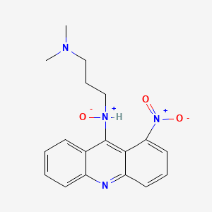 molecular formula C18H20N4O3 B1214247 Acridine, 9-((3-(dimethylamino)propyl)amino)-1-nitro-, N-oxide CAS No. 20063-73-4