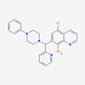 5-Chloro-7-[(4-phenylpiperazin-1-yl)(pyridin-2-yl)methyl]quinolin-8-ol