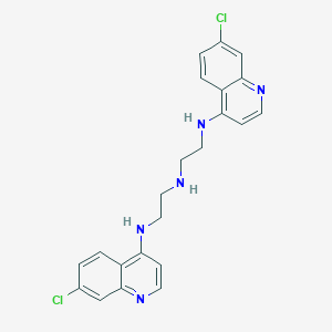 molecular formula C22H21Cl2N5 B121425 N'-(7-氯喹啉-4-基)-N-[2-[(7-氯喹啉-4-基)氨基]乙基]乙烷-1,2-二胺 CAS No. 215592-20-4
