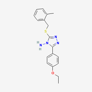 5-(4-Ethoxyphenyl)-3-[(2-methylphenyl)methylthio]-1,2,4-triazole-4-ylamine