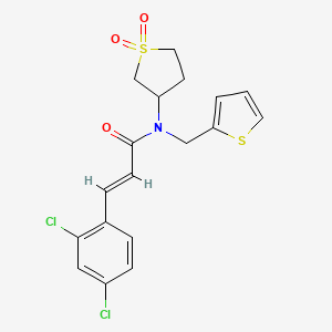 (2E)-3-(2,4-dichlorophenyl)-N-(1,1-dioxidotetrahydrothiophen-3-yl)-N-(thiophen-2-ylmethyl)prop-2-enamide