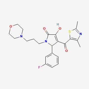 4-[(2,4-Dimethyl(1,3-thiazol-5-yl))carbonyl]-5-(3-fluorophenyl)-3-hydroxy-1-(3-morpholin-4-ylpropyl)-3-pyrrolin-2-one