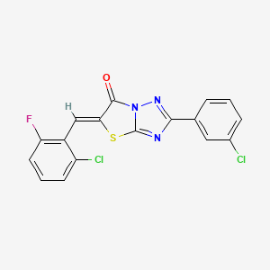 (5Z)-5-(2-chloro-6-fluorobenzylidene)-2-(3-chlorophenyl)[1,3]thiazolo[3,2-b][1,2,4]triazol-6(5H)-one