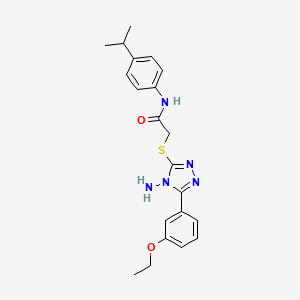 2-[4-amino-5-(3-ethoxyphenyl)(1,2,4-triazol-3-ylthio)]-N-[4-(methylethyl)pheny l]acetamide