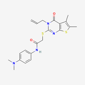 N-[4-(dimethylamino)phenyl]-2-(5,6-dimethyl-4-oxo-3-prop-2-enyl(3-hydrothiophe no[2,3-d]pyrimidin-2-ylthio))acetamide