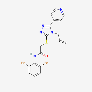 N-(2,6-dibromo-4-methylphenyl)-2-{[4-(prop-2-en-1-yl)-5-(pyridin-4-yl)-4H-1,2,4-triazol-3-yl]sulfanyl}acetamide