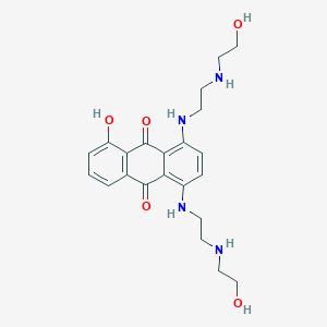 molecular formula C22H28N4O5 B121426 1-羟基-5,8-双(2-((2-羟乙基)氨基)乙基氨基)-9,10-蒽醌 CAS No. 80189-44-2