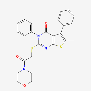 6-methyl-2-{[2-(morpholin-4-yl)-2-oxoethyl]sulfanyl}-3,5-diphenylthieno[2,3-d]pyrimidin-4(3H)-one