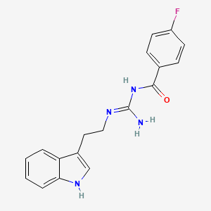 4-fluoro-N-{N-[2-(1H-indol-3-yl)ethyl]carbamimidoyl}benzamide