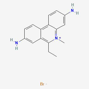 molecular formula C16H18BrN3 B1214265 3,8-Diamino-6-ethyl-5-methylphenanthridinium bromide CAS No. 54546-19-9