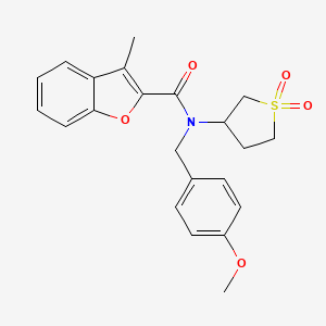 N-(1,1-dioxidotetrahydrothiophen-3-yl)-N-(4-methoxybenzyl)-3-methyl-1-benzofuran-2-carboxamide