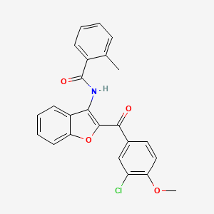 N-{2-[(3-chloro-4-methoxyphenyl)carbonyl]-1-benzofuran-3-yl}-2-methylbenzamide