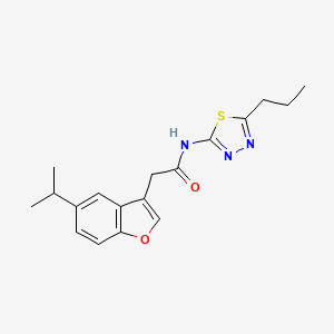 2-[5-(propan-2-yl)-1-benzofuran-3-yl]-N-(5-propyl-1,3,4-thiadiazol-2-yl)acetamide